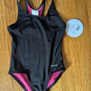 Black and Pink Sporti Swimsuit